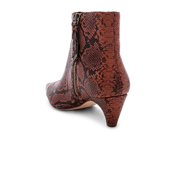 Genuine Leather Exotic Kitten Heel Pointy Toe Boot - Picture 10 of 11